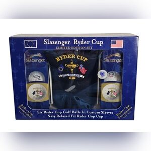 Slazenger 2001 Ryder Cup Limited Edition Set Belfry Hat Cap & 6 Golf Balls New